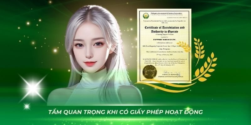 Vai trò mà giấy phép hoạt động mang lại cho J88